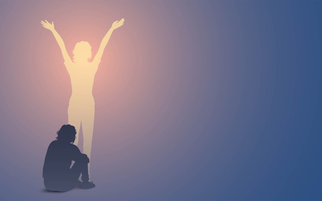 silhouettes-women-sitting-standing-arms-raised